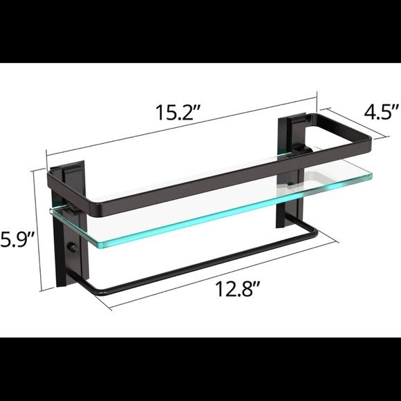 Bathroom Shelf Wall Mounted Shower Storage - Picture 3 of 5